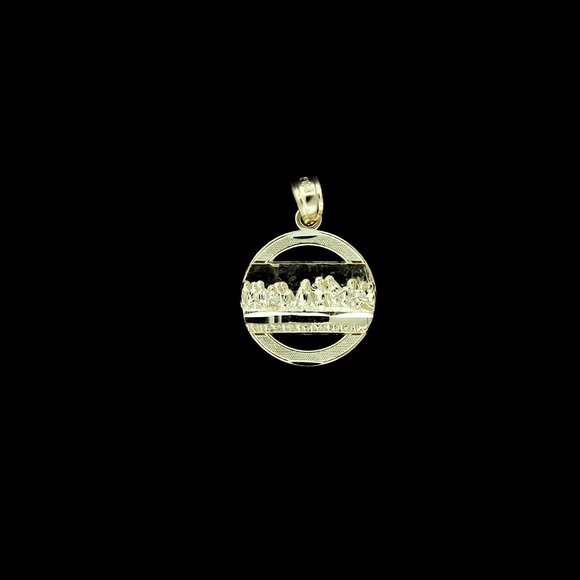 10K Real Gold Rope Chain and Last Supper Pendant Set - Picture 5 of 9